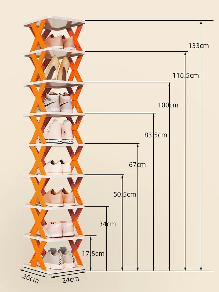 X-Shaped Shoe Rack