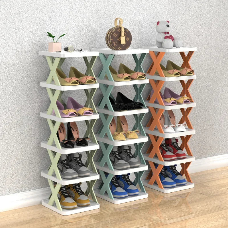 X-Shaped Shoe Rack